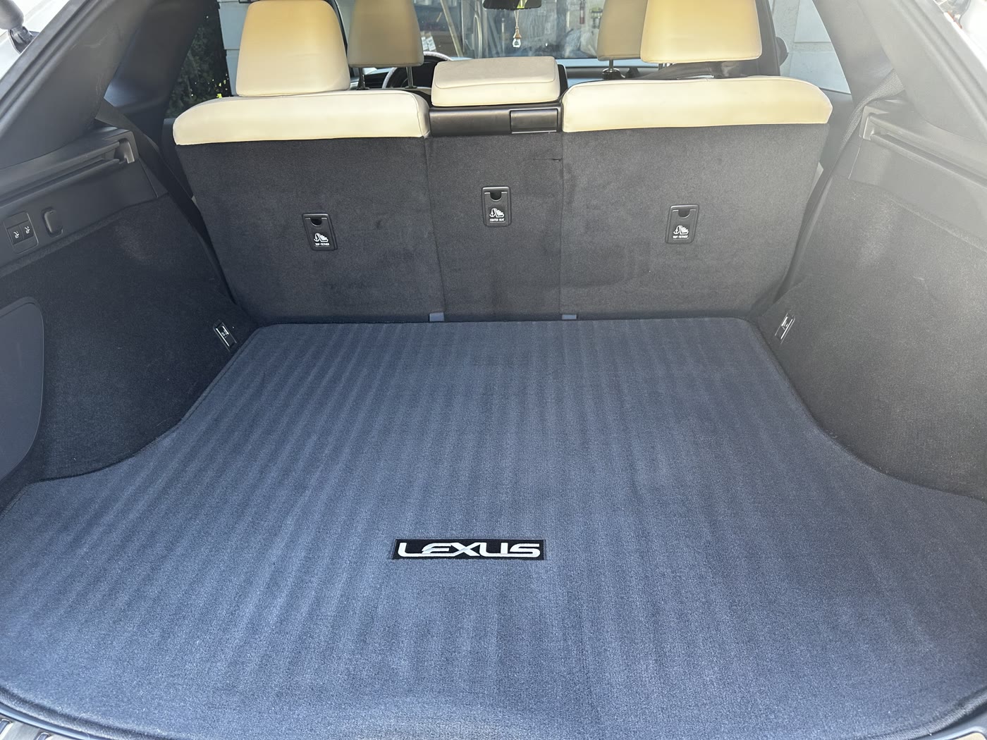 Vacuumed and detailed Lexus cargo area